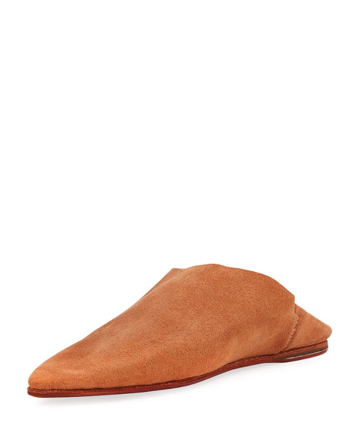 Suede Babouche Flat