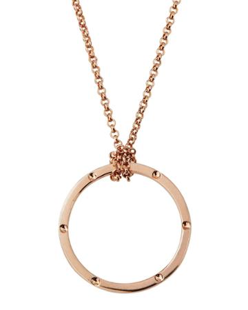 Sienna 14k Rose Gold-plated Open-circle Pendant Necklace