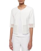Lafayette 148 New York Cardigan With Lace Trim, Women's, Size:
