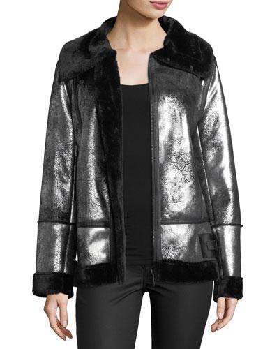 Metallic Faux-shearling