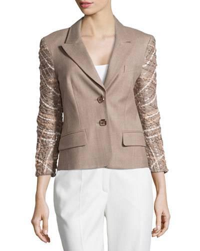 Wool Jacket With Embellished