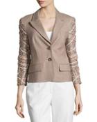 Wool Jacket With Embellished
