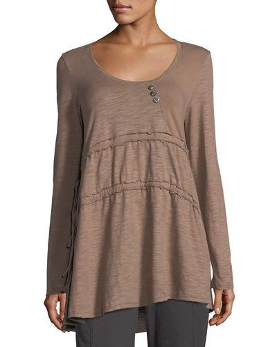 Drawstring-waist Jersey Tunic