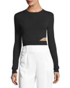 Long-sleeve Cutout Crop Top