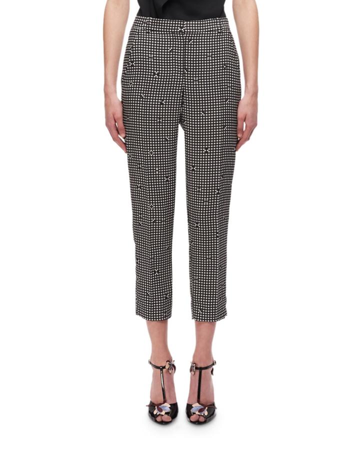 Gingham Cigarette Pants