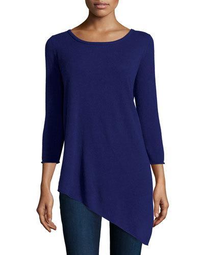 Cashmere Long-sleeve Tunic Sweater,