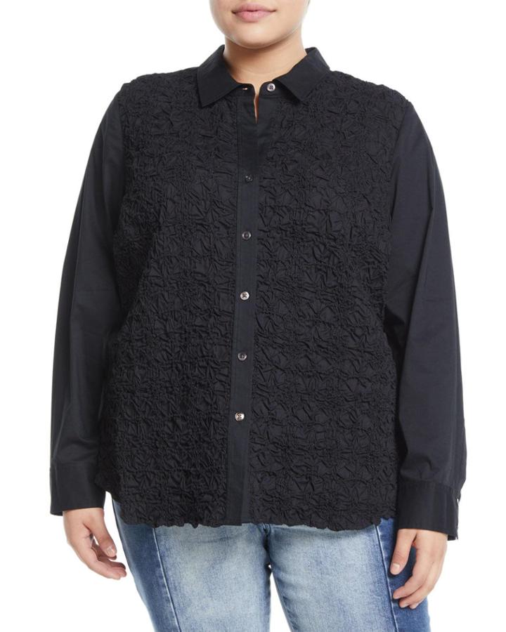 Button-down Pucker Shirt,