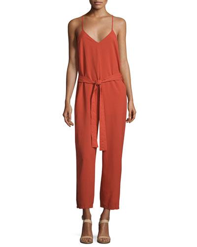 Bonnie Cross-back Jumpsuit, Rust