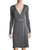 Linda Ribbed Merino-blend Wrap Dress