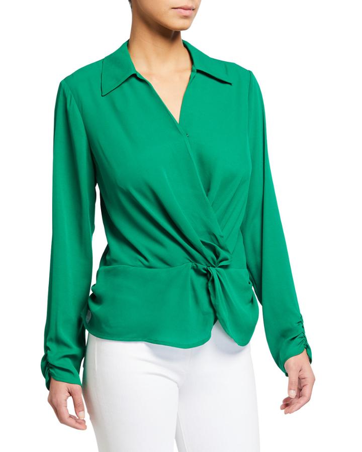 Collared Knot Front Top