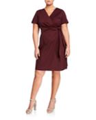 Rachel Short Sleeve Wrap Dress,