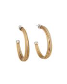 Cable Multi-hoop Earrings, Tricolor