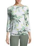 Leaf-print Asymmetric Top