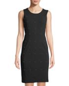 Silver-pearlescent Embellished Dress