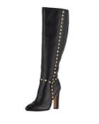 Kelissa Leather Knee Boots