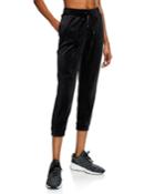 Drawstring Velour Soft Cropped Joggers