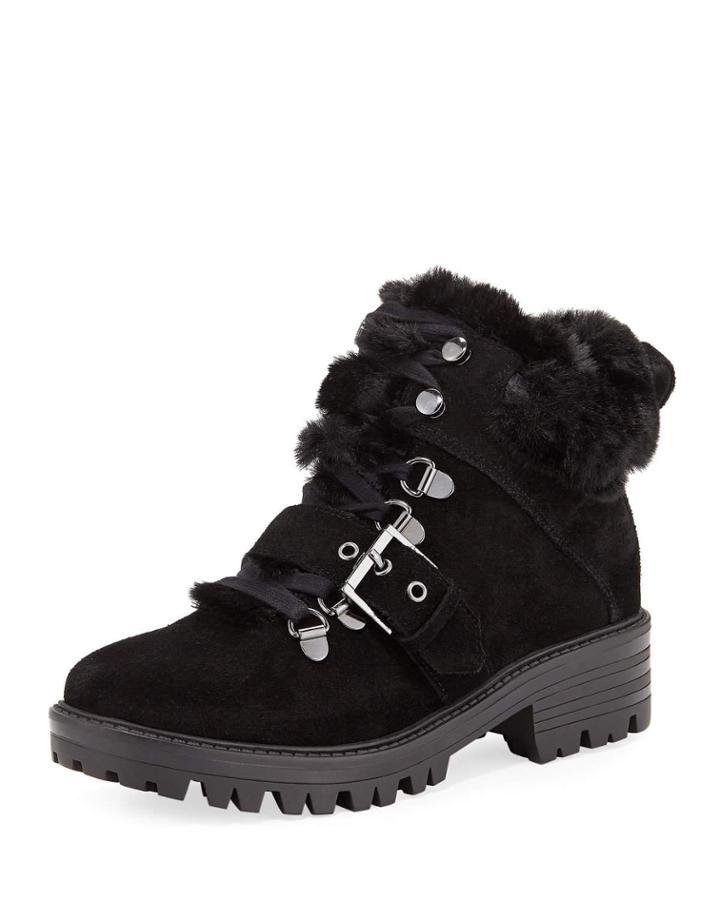 Kedison Suede Lace-up Booties