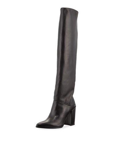 Scrunchy Napa Leather Knee Boot