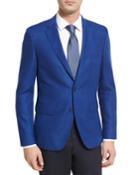Tonal Glen Plaid Wool Sport Coat, Bright Blue