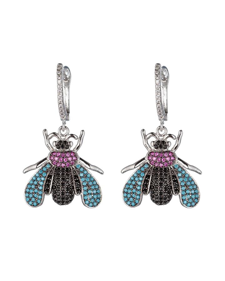 Bee Vanessa Cubic Zirconia Drop Earrings,