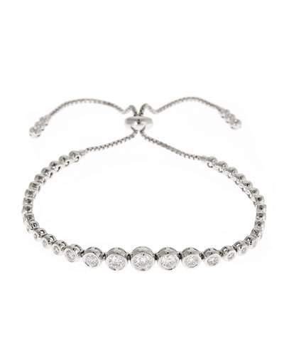 14k White Gold Diamond Illusion Bracelet