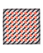 Striped Starfish Silk Pocket