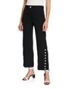 Tia High-rise Button Pants