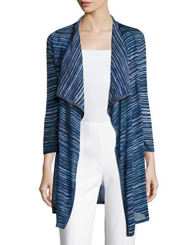 34 Slv Drape Front Cardigan