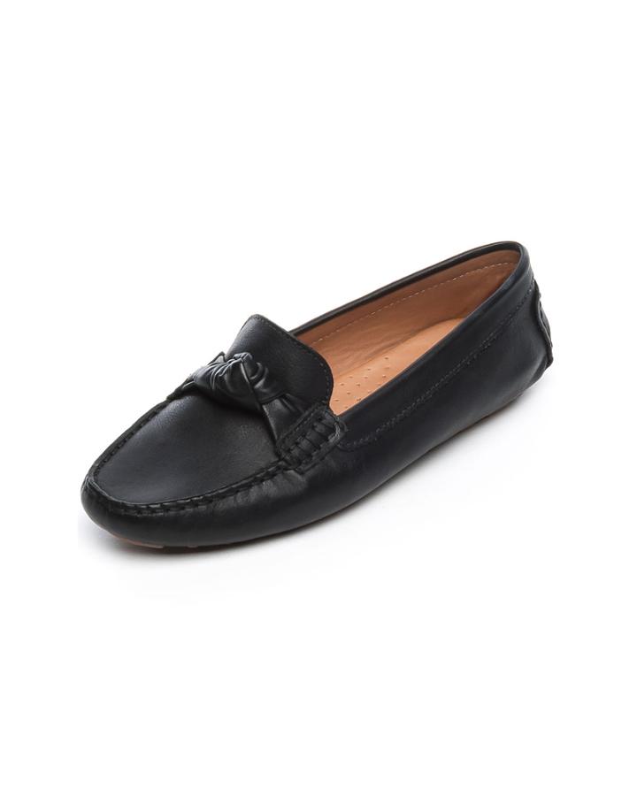 Janie Leather Knotted Ballet Flats