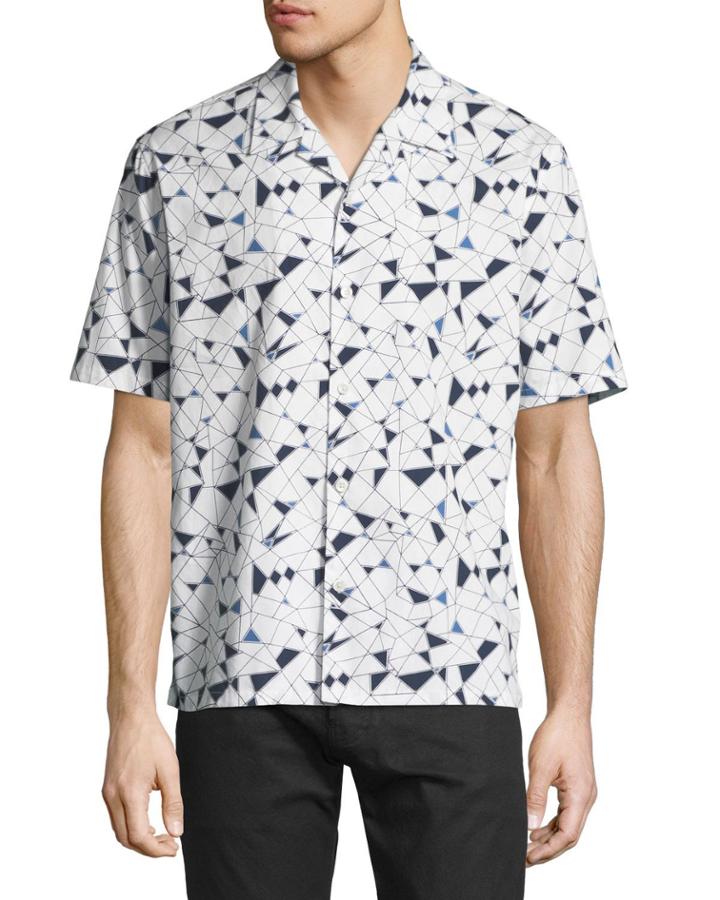 Daze Geometric-print Short-sleeve