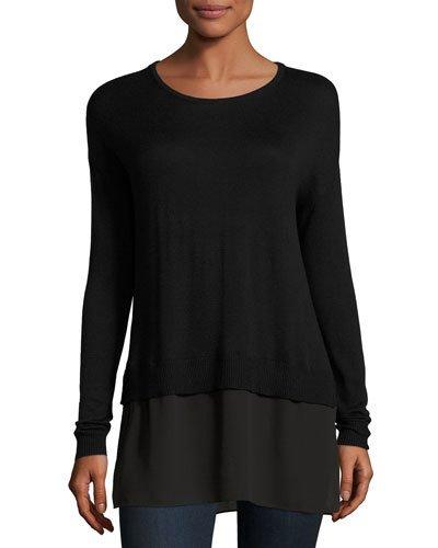 Cashmere-blend Georgette