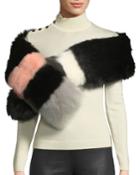 Faux-fur Colorblock