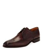 Hand-antiqued Perforated Wing-tip Oxford