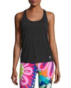 Draped Cutout Jersey Top