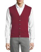 Cashmere V-neck Cardigan Vest