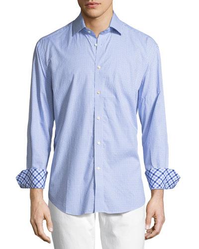 Mini Check-print Long-sleeve