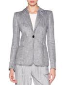 Houndstooth One-button Jacket