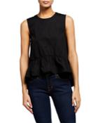 Peplum High-low Tie-back Top