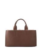 Smooth Top-handle Bag, Brown