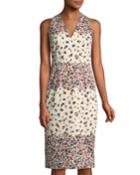 Floral V-neck