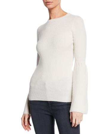 Cashmere Lampshade-sleeve Ribbed