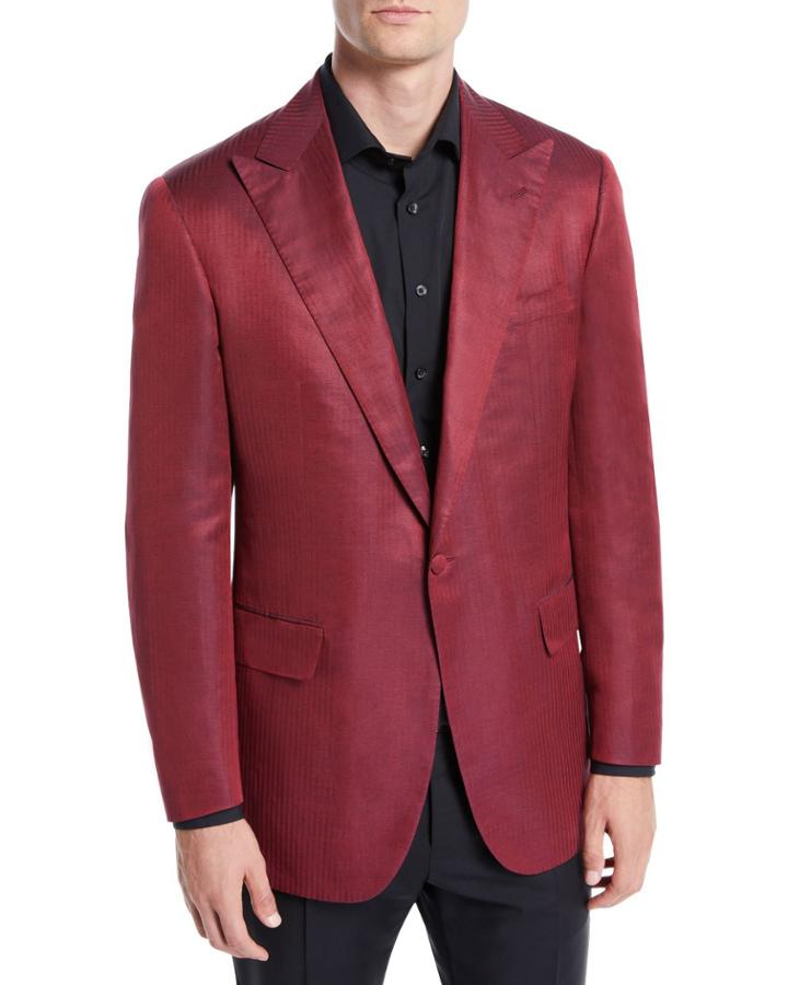 Men's Solid Silk Dinner Jacket