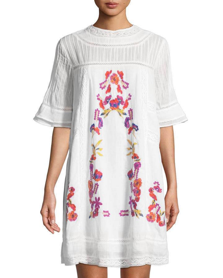 Short-sleeve Embroidered Boho