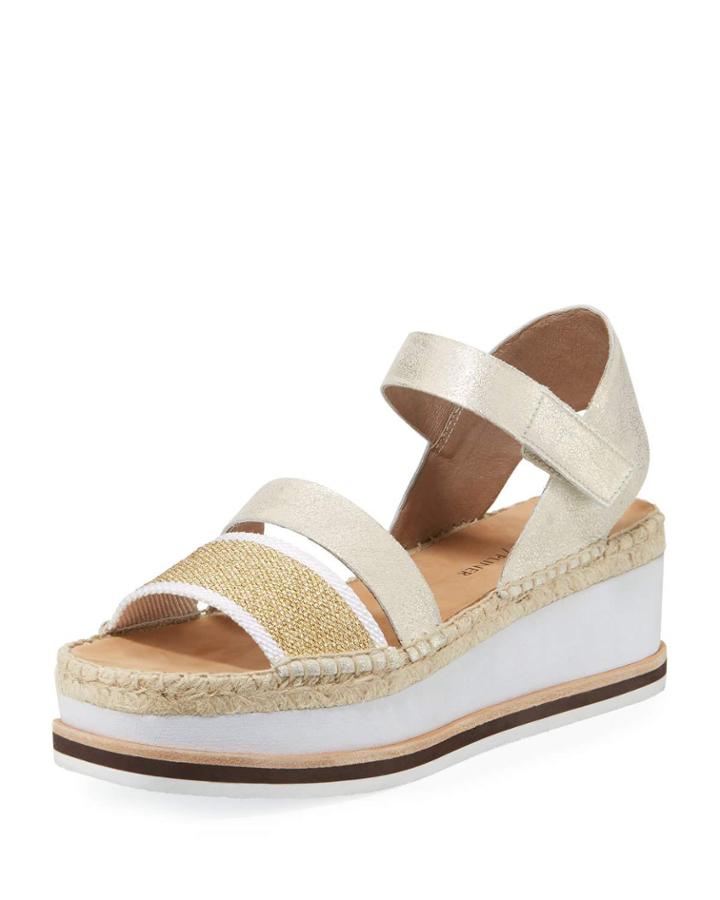 Anie Platform Mesh/metallic Brush-off Wedge