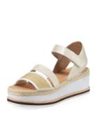 Anie Platform Mesh/metallic Brush-off Wedge