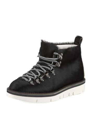 Calf Hair Lace-up