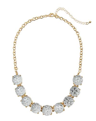 Mini Statement Crystal Necklace, Clear