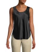 Silk Scoop-neck Bias Tank