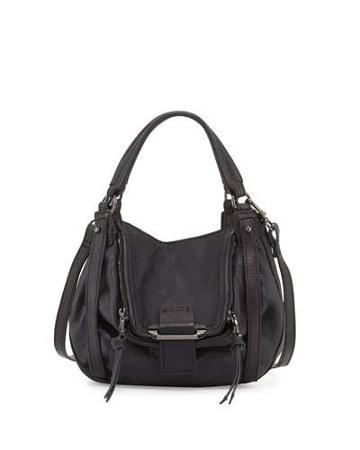 Jonnie Mini Leather Tote Bag, Black