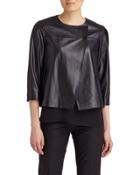 Odene Leather Asymmetric Topper